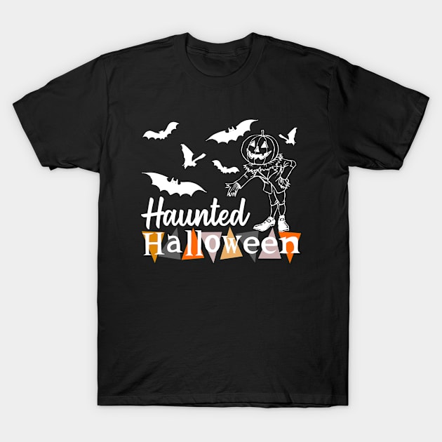 Haunted Halloween Skeletons Spooky Vintage Trick-or-Treat Monsters T-Shirt by CharJens